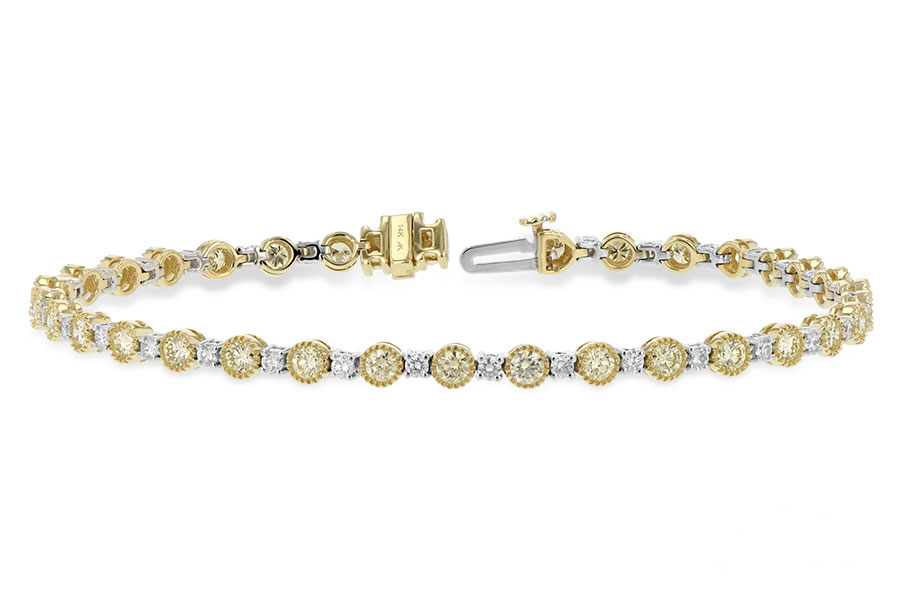 A188-81290: BRACELET 2.22 YELLOW DIA 3.04 TW