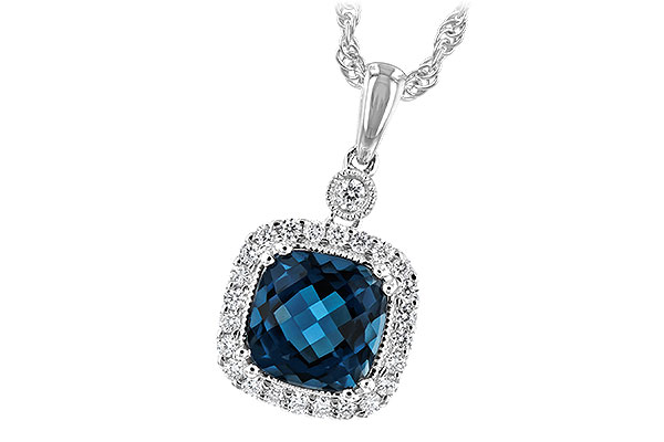 A189-64918: NECK 1.63 LONDON BLUE TOPAZ 1.80 TGW (7MM LBT)