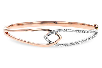 A189-71354: BANGLE BRACELET .50 TW (ROSE & WG)