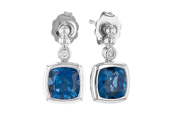 A273-27654: EARR 1.78 LONDON BLUE TOPAZ 1.82 TGW