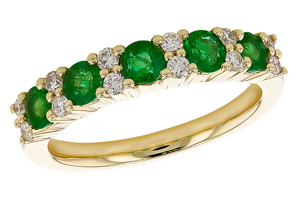 A274-25890: LDS WED RG .70 EMERALD .94 TGW