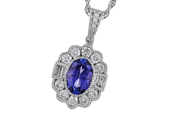 A275-10427: NECKLACE .80 TANZANITE 1.15 TGW (7x5MM OV)