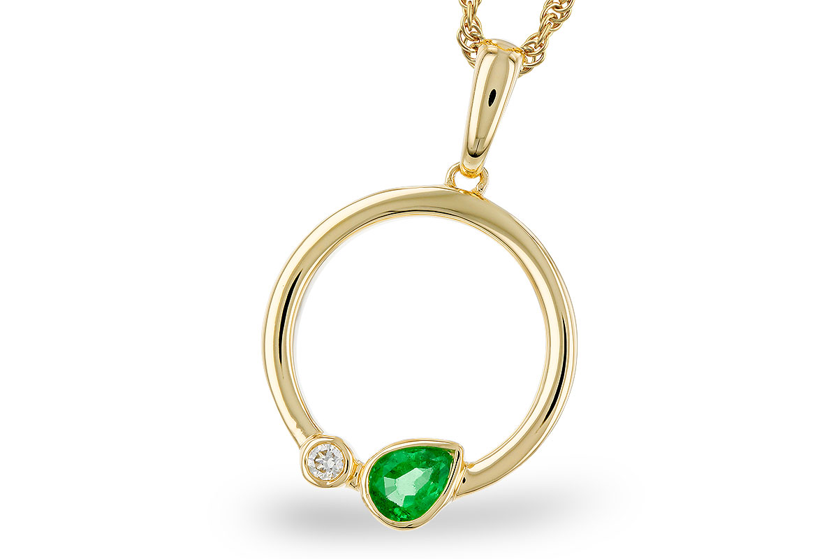 A275-11345: NECKLACE .20 EMERALD .22 TGW