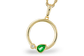A275-11345: NECKLACE .20 EMERALD .22 TGW