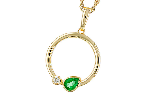 A275-11345: NECKLACE .20 EMERALD .22 TGW