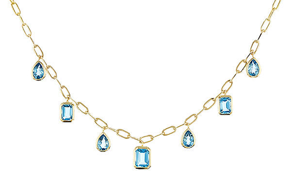 A275-12263: NECKLACE 4.10 TW BLUE TOPAZ (17")
