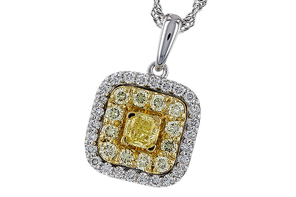 A275-13145: NECK .23 FANCY YELLOW DIAMONDS .65 TW