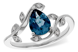 A275-13154: LDS RG 1.20 LONDON BLUE TOPAZ 1.26 TGW (8x6MM LBT)