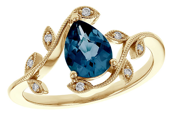 A275-13154: LDS RG 1.20 LONDON BLUE TOPAZ 1.26 TGW (8x6MM LBT)