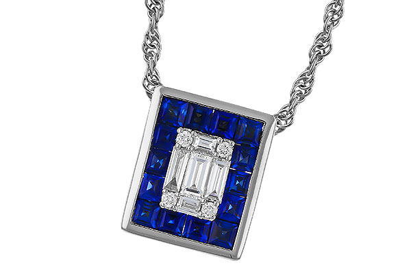 A275-16781: NECKLACE .84 SAPPHIRE TW 1.02 TGW