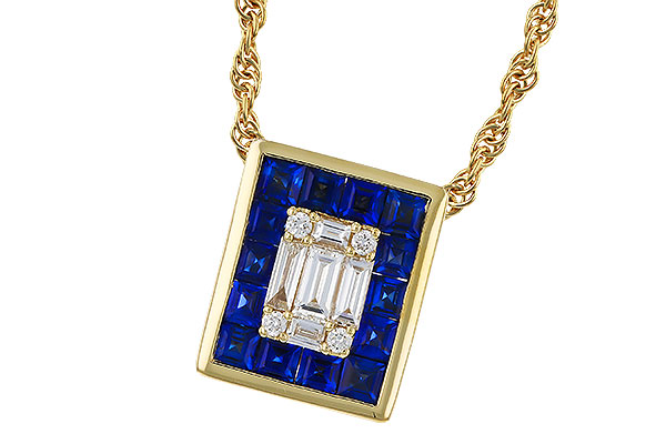A275-16781: NECKLACE .84 SAPPHIRE TW 1.02 TGW