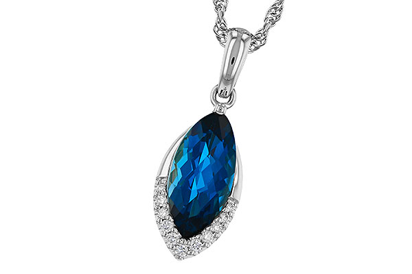 A275-16818: NECK 2.14 LONDON BLUE TOPAZ 2.20 TGW (12x6MM MQ)
