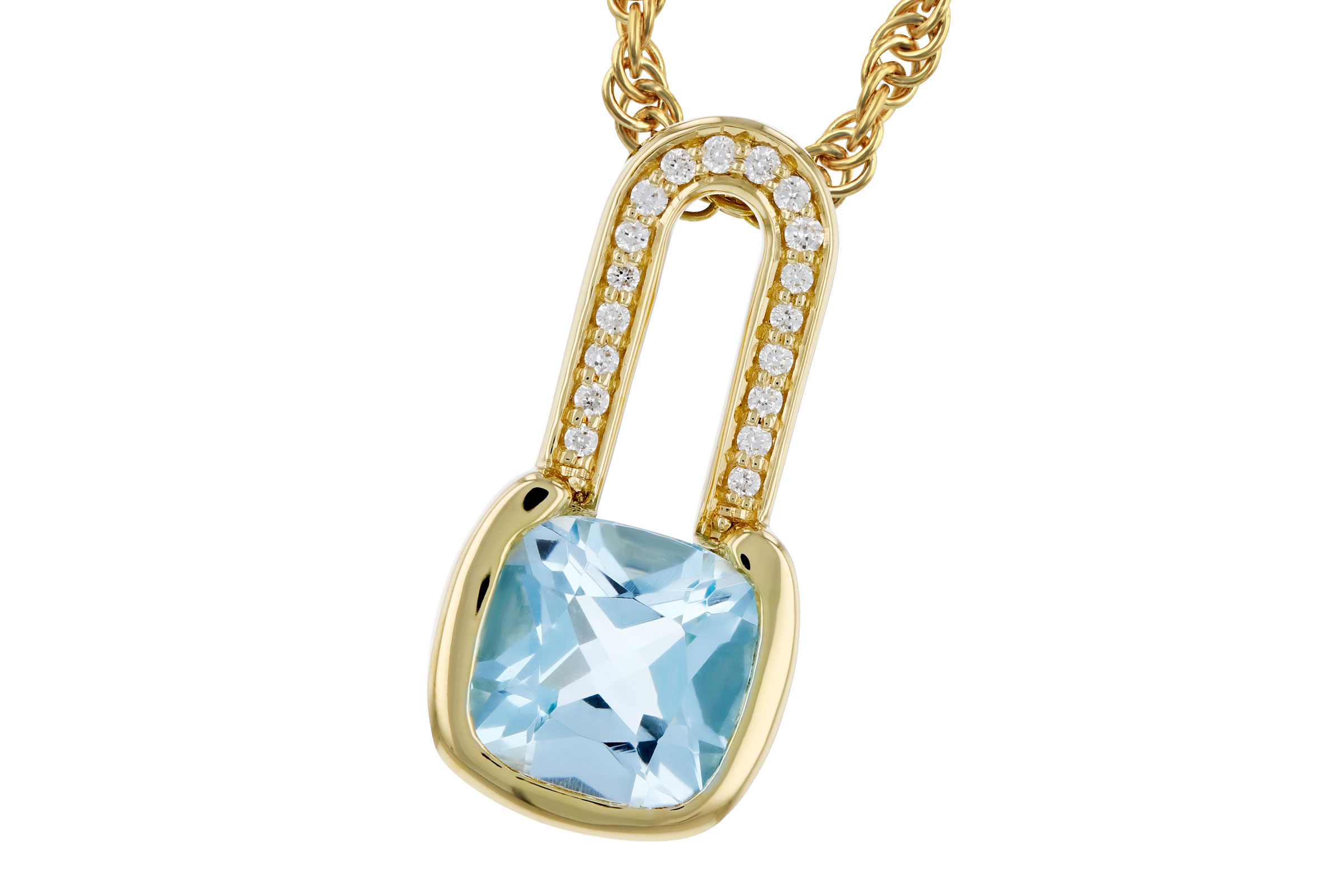 A276-03109: NECKLACE .91 SKY BLUE TOPAZ .95 TGW (6MM BT)