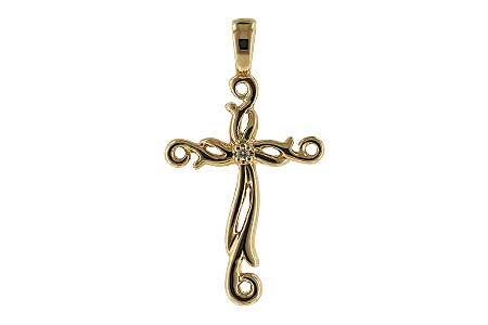 B006-94954: CROSS PENDANT .01 BR