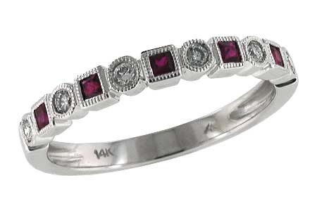 B096-97727: LDS WED RG .18 RUBY .30 TGW