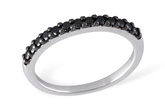 B186-03163: LDS WED RG .29 BLK DIAS TW