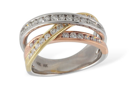 B186-91345: LDS WED RG .77 TW (CHANNEL SET)