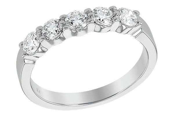 B186-98590: LDS DIA WED RG .75 TW (5 STONES)