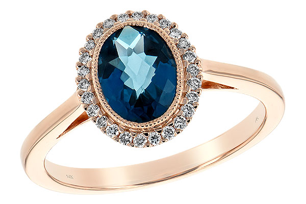 B189-64936: LDS RG 1.27 LONDON BLUE TOPAZ 1.42 TGW