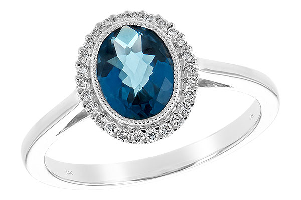 B189-64936: LDS RG 1.27 LONDON BLUE TOPAZ 1.42 TGW