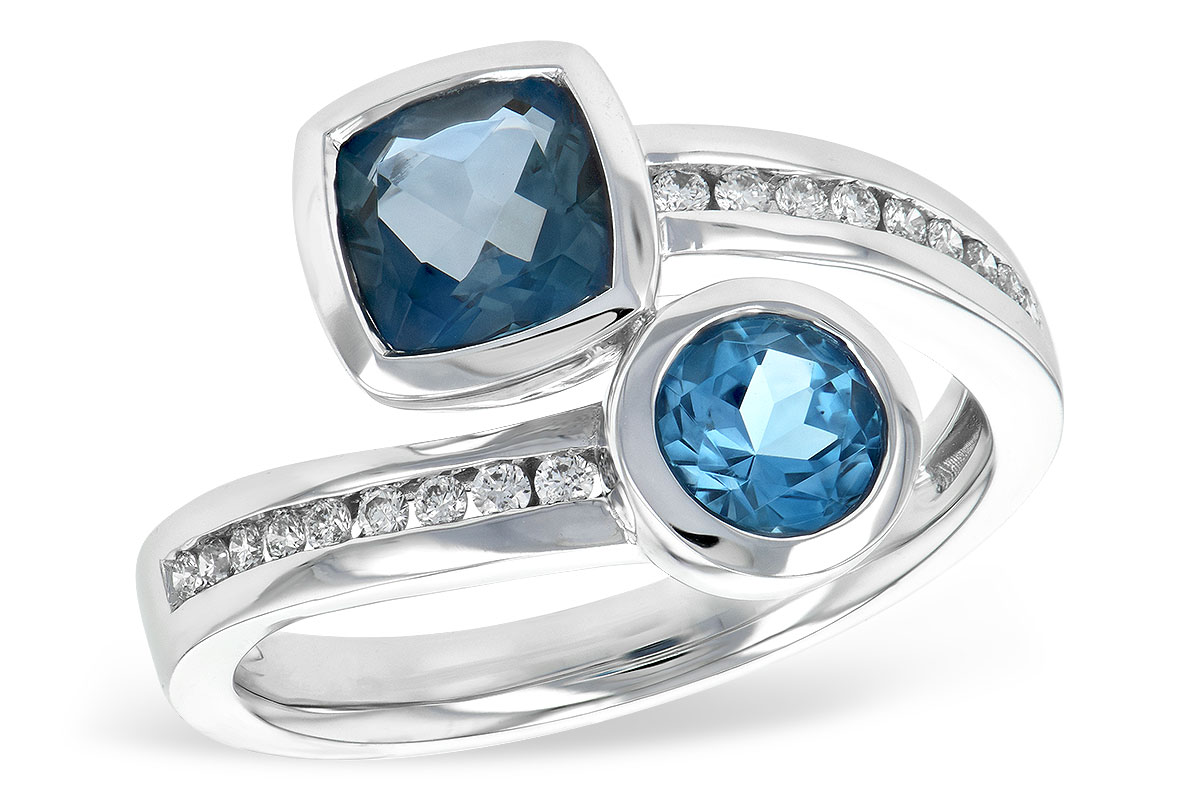 B189-72263: LDS RG 1.55 TW BLUE TOPAZ 1.70 TGW