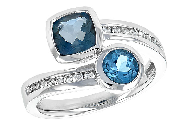 B189-72263: LDS RG 1.55 TW BLUE TOPAZ 1.70 TGW