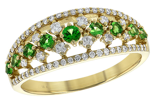 B190-54963: LDS RG .35 GREEN GARNET .67 TGW