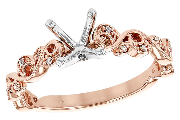 B190-60445: LDS SEMI DIA RG .04 TW