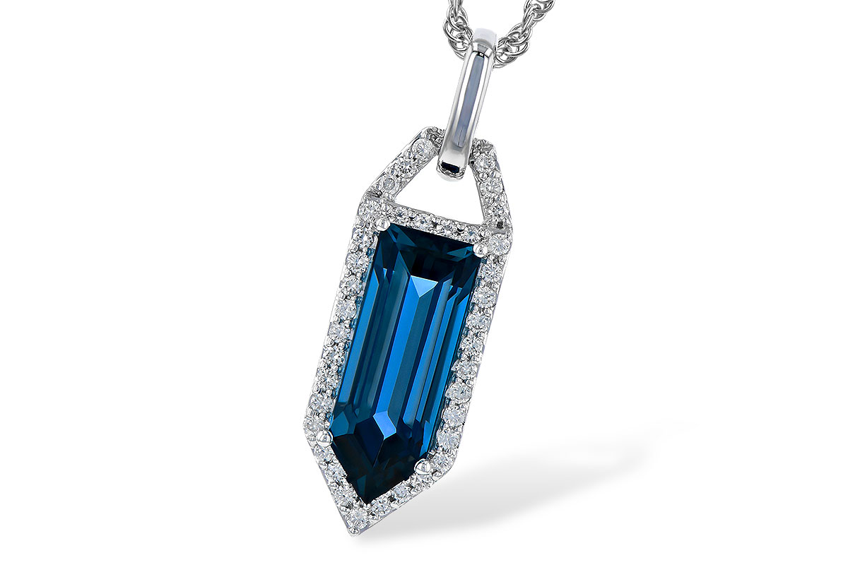 B273-29463: NECK 2.95 LONDON BLUE TOPAZ 3.12 TGW