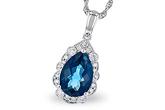 B273-34081: NECK 2.25 LONDON BLUE TOPAZ 2.40 TGW (10x7 PS)