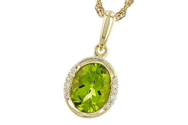 B274-22254: NECKLACE 1.72 TW PERIDOT 1.75 TGW (9x7 PER)