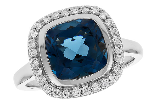 B274-24945: LDS RG 3.85 LONDON BLUE TOPAZ 4.15 TGW (9MM LBT)