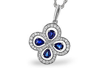 B275-11318: NECKLACE .68 SAPPHIRE TW .96 TGW