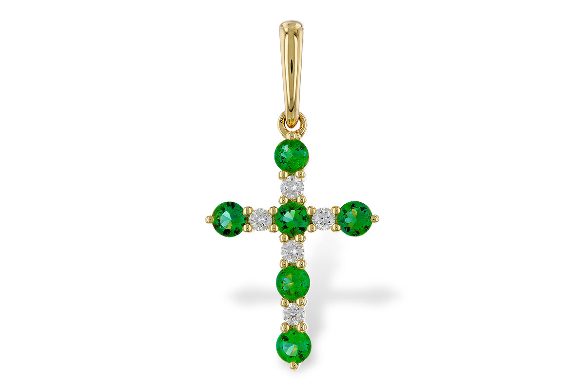 B275-11327: PENDANT .27 TW EMERALD .35 TGW