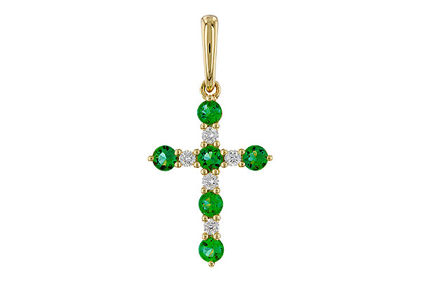 B275-11327: PENDANT .27 TW EMERALD .35 TGW