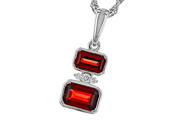 B275-11336: NECK .98 TW GARNET 1.01 TGW
