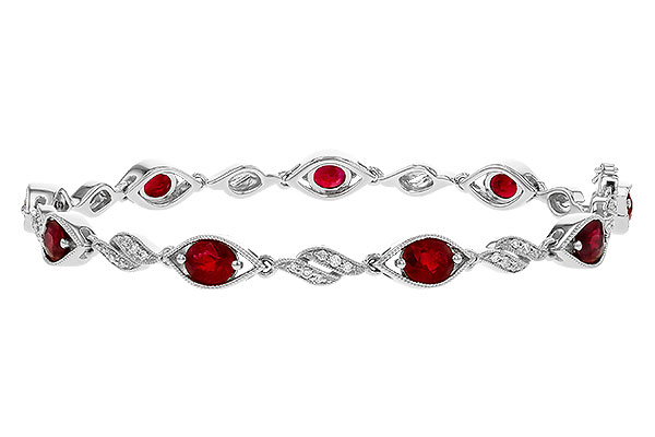 B275-11363: BRACELET 3.68 RUBY 3.92 TGW (7")