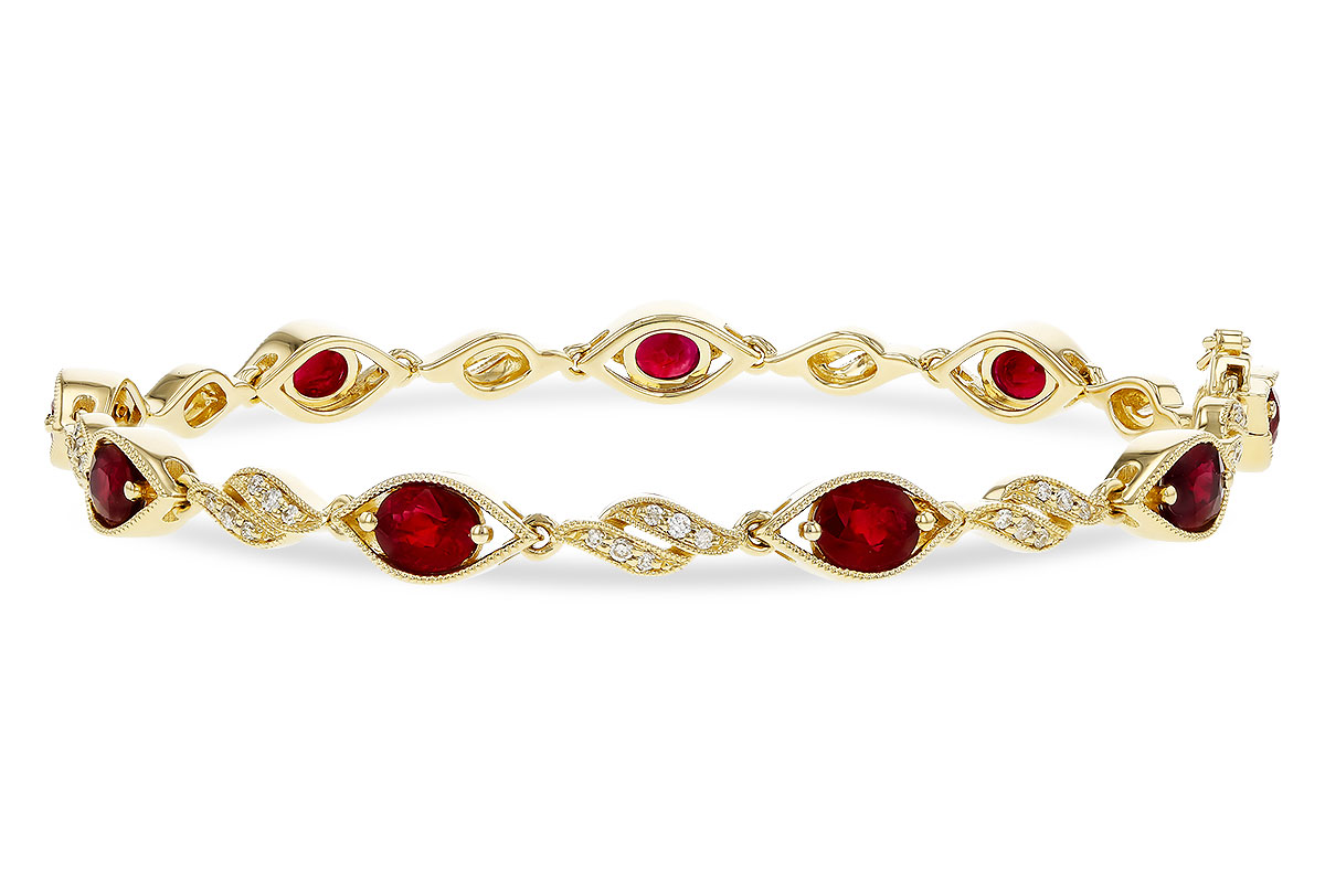 B275-11363: BRACELET 3.68 RUBY 3.92 TGW (7")