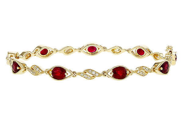 B275-11363: BRACELET 3.68 RUBY 3.92 TGW (7")