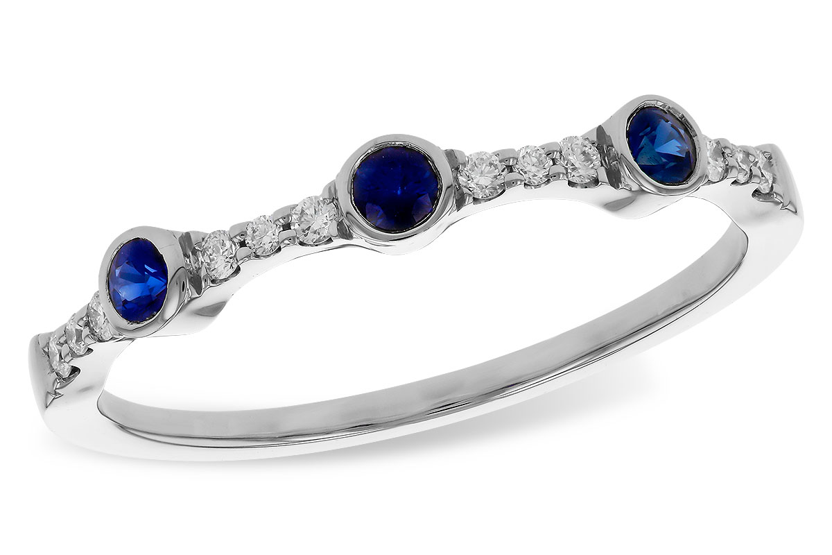 B275-12227: LDS WED RG .16 SAPPHIRE .25 TGW