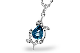 B275-13154: NECK 1.20 LONDON BLUE TOPAZ 1.25 TGW (8x6MM LBT)