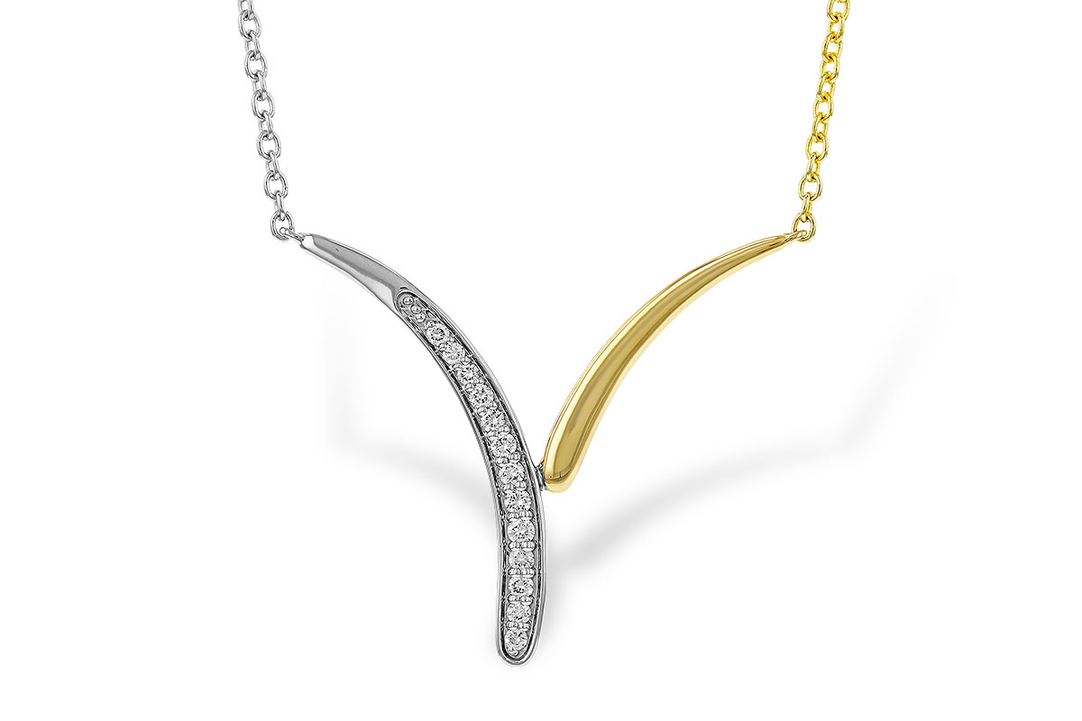 B275-14072: NECKLACE .12 TW (18")