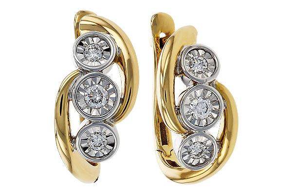 B275-16745: EARRINGS .25 TW