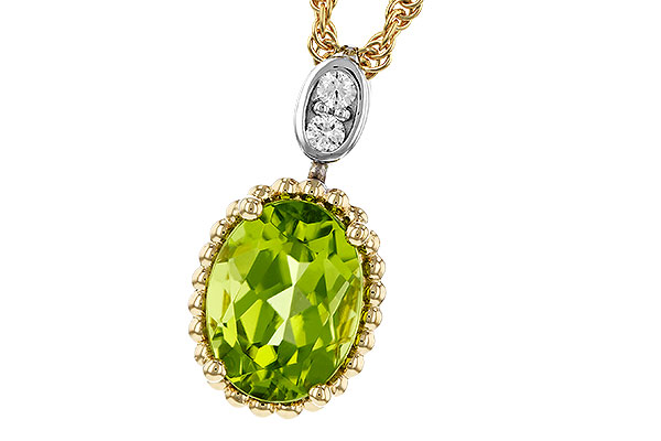 B275-16799: NECKLACE 1.22 PERIDOT 1.25 TGW (8x6MM OV)