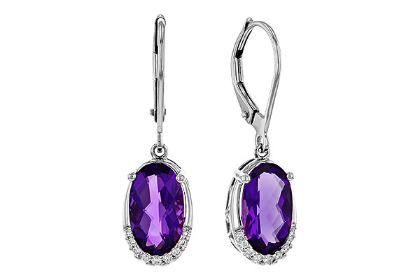B275-16818: EARRINGS 2.70 TW AMETHYST 2.78 TGW (10x6MM OV)
