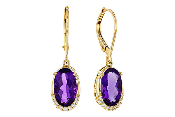 B275-16818: EARRINGS 2.70 TW AMETHYST 2.78 TGW (10x6MM OV)