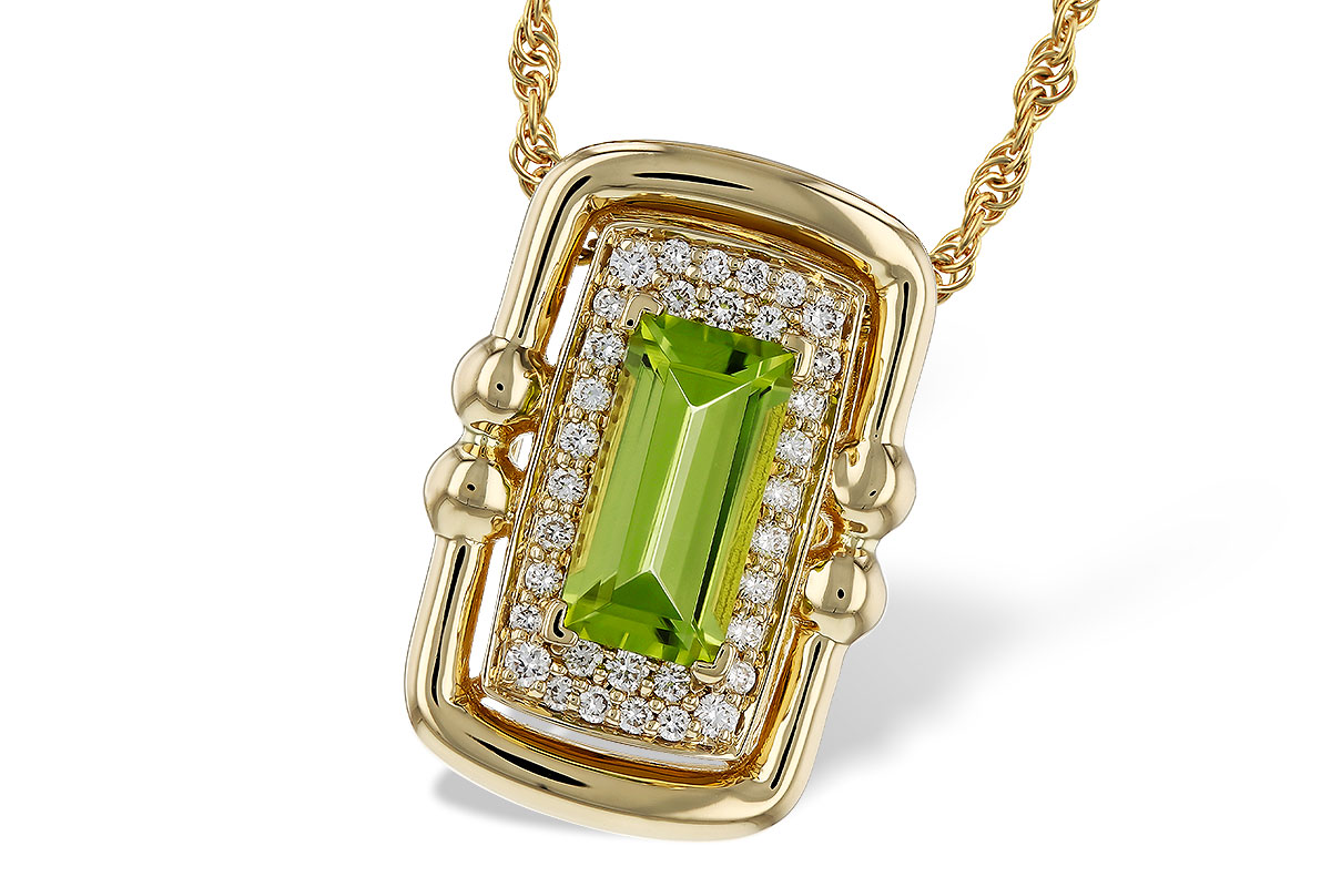 B275-17672: NECKLACE .72 PERIDOT .84 TGW (8x4MM PER)