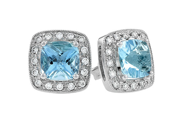 C096-04999: EARRINGS 1.55 AQUA 1.75 TGW