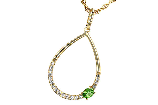 C190-62236: NECK .17 GREEN GARNET .26 TGW