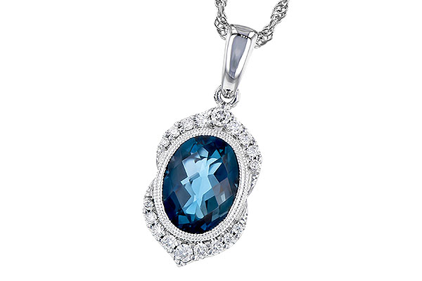 C273-35890: NECK 1.96 LONDON BLUE TOPAZ 2.10 TGW